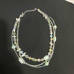 Vintage triple beaded necklace